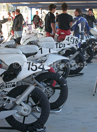 GP 125's Lined Up in the Pits